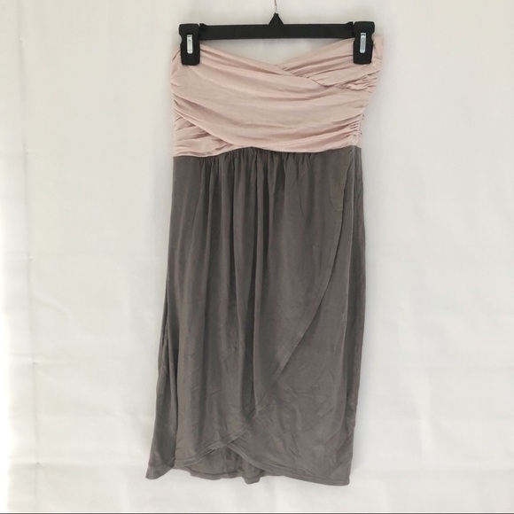 Aqua Draped Strapless Mini Dress - Picture 2 of 11